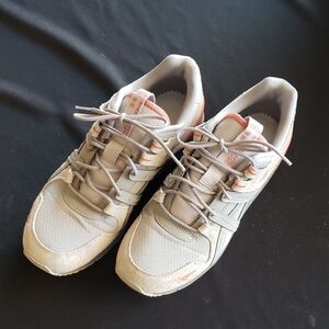 Gray and Pink Athletic Sneakers